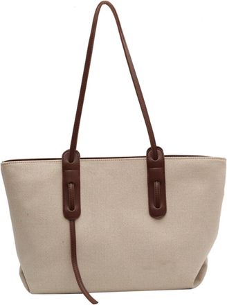Generic Womens Canvas Tote Bag, Fashionable Shoulder Bag, Retro Handbag, Zipper Closure, Double Shoulder Strap Design, Applies to Daily Travel, Office Commuti