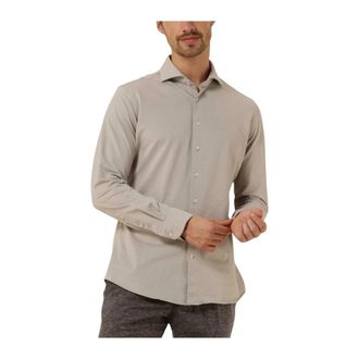 Profuomo Beige X-Cutaway Shirt voor Heren - Heren - Casual Overhemden - Beige - 4XL - Katoen - Overhemden