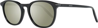 Serengeti Eyewear ronde unisex glanzende zwart mineraal gepolariseerd 555 nm arlie