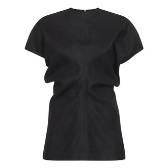 Toteme Blouses, female, Black, 2XS, Black Kimono Sleeve Top