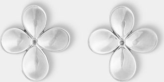 Mahnaz Collection Womens Vintage 1987 Angela Cummings Sterling Silver Flower Clip-On Earrings