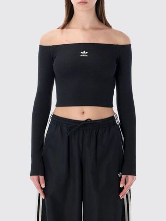 adidas Top crop in misto cotone con logo Adidas Originals
