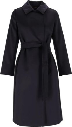 Max Mara Cappotto Bcollag - Dames - Mantels - Blauw - Maat: S Wol