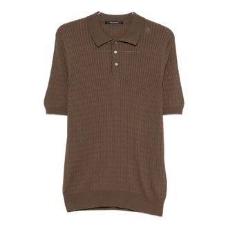 Tagliatore Heren, Tops, Bruin, Maat: M Katoen