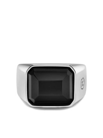 Nialaya zircon signet ring - Silver