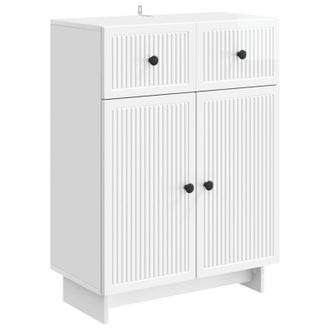 vidaXL Aparador Brillante 66 X 34,5 X 90 Cm Madera De Ingenier&iacute;a Vidaxl