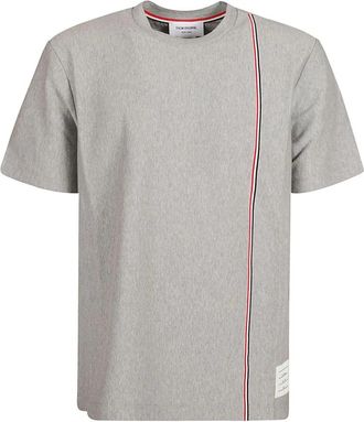 Thom Browne Klassiek katoenen T-shirt - Heren - T-shirts - Grijs - 2XL - Katoen - Tops