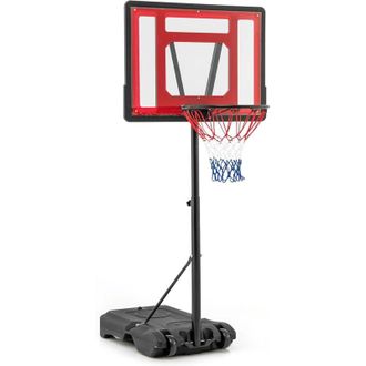 Costway Costway - Costwat Canasta De Baloncesto Exterior, Altura Ajustable 115-135 Cm, Aro De Baloncesto Con Ruedas, Canasta De Baloncesto Ni&ntilde;os, Adolescentes
