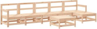 vidaXL 7 Piece Garden Lounge Set Solid Wood Pine vidaXL