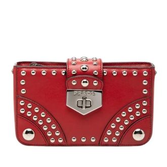 Prada Pre-owned Elektra Clutch - Dames - Pre-owned - Rood - Maat: ONE Size Leer