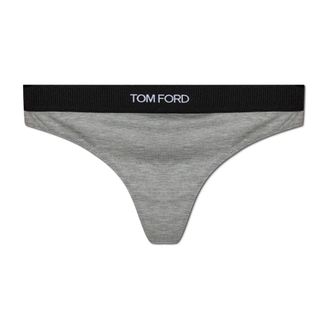 Tom Ford Modal Signature Thong - Dames - Onderbroek - Grijs - XS - Ondergoed