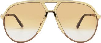 Tom Ford Xavier Brown Gradient Pilot Mens Sunglasses FT1060 30F 64