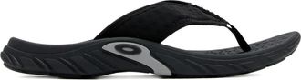 Oakley logo-detail flip-flops - men - Polyester/Lycra/Spandex/Elastane/Polyethylene vinyl acetate (PEVA)/Rubber - 12 - Black