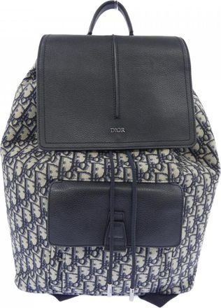 Dior Beige Black Navy Backpack (Pre-Owned)