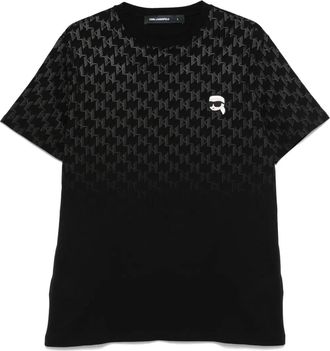 Karl Lagerfeld KL monogram T-shirt - Black