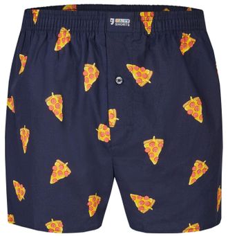 Happyshorts Mens American Boxer Shorts Webboxer Pride Big Hearts Hearts, pizza, XL