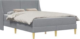 vidaXL Estructura De Cama Con Colch&oacute;n Gris Claro 120 X 190 Cm Vidaxl