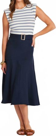 Bishop + Young Kristopher Twofer Midi Dress In Indigo