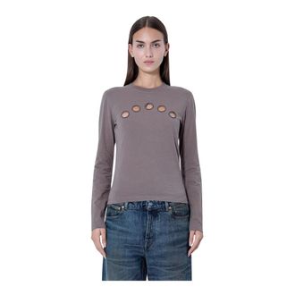 Marni Longsleeve met cut-out detail - Dames - Tops - Grijs - Maat: XS Wol