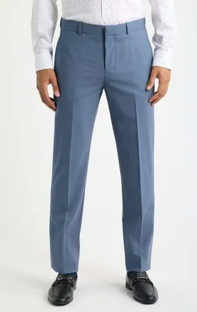 Nordstrom Henrik Trim Fit Solid Stretch Wool Suit Pants in Grey Grisaille at Nordstrom, Size 46