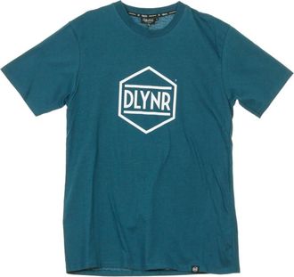 Dolly Noire T-Shirts, male, Blue, Size: XL Hexagon Mens T-Shirt in Petroleum/White