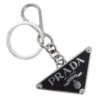 Prada Pre-owned Metal Key Ring - Dames - Vintage Accessoires - Zwart - ONE Size - Vintage