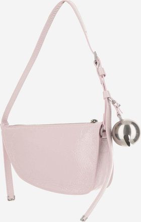 Burberry Womens Mini Shield Leather Shoulder Bag Pink Calfskin