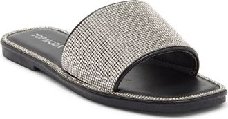 Top Moda Medusa Slide Sandal in Black Pu at Nordstrom Rack, Size 8.5