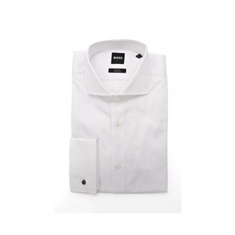 HUGO BOSS Overhemden, Heren, Wit, 6Xl, Katoen, H-Hank Spread Dc-214