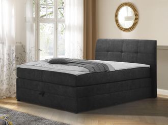 HOME AFFAIRE Boxspringbett »Finja« besonders komfortable Liegehöhe, mit praktischem Bettkasten