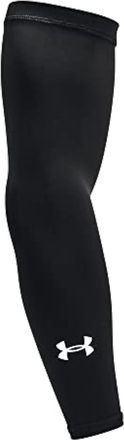 Under Armour Unisexs Team Sleeve Arm Warmers, Black (001)/White, L/XL