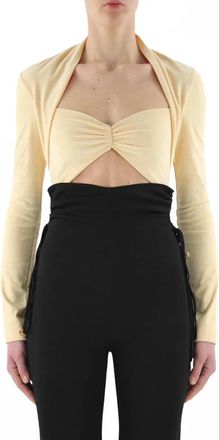 Nanushka Tops met lange mouwen - Dames - Longsleeves - Beige - XS - Polyester - Tops
