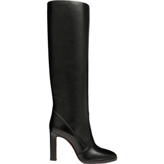 Santoni Womens leather high-heel boot in Black at Nordstrom, Size 7.5