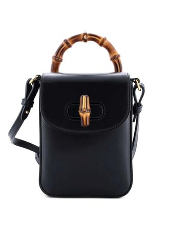 Gucci Bamboo Top Handle Leather Mini backpack - Nero