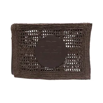 Tory Burch Tory Burch, Clutches, female, Brown, Size: ONE SIZE Ella Hand-Crocheted Pouch