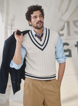 Le 31 Mens Preppy sweater vest