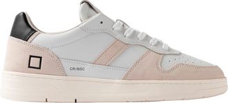 D.A.T.E. Perforated Low-Top Sneakers with Suede Accents