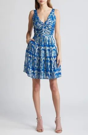 Ciebon Mai Fit & Flare Dress in Blue at Nordstrom Rack, Size X-Small