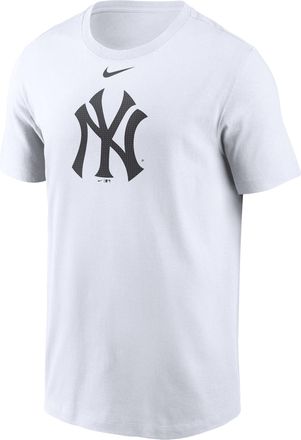 Nike New York Yankees Fuse Logo Nike Mens MLB T-Shirt in White | N19910ANK-CJP