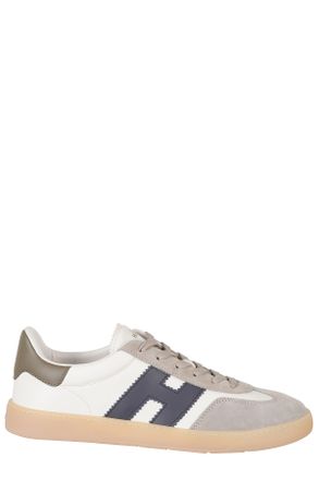 Hogan Ivory Cool Smooth Leather Suede Rubber Sole Sneakers