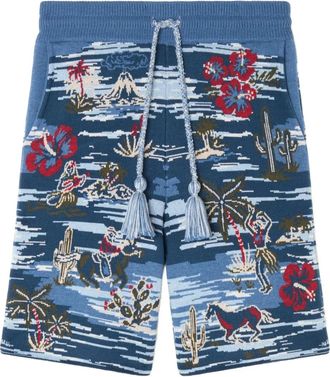 Alanui Shorts Tex-Hawaii Roundtrip - Blu