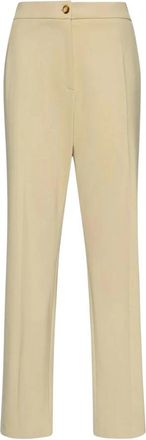 Elena Miro Straight Broeken - Dames - Straight fit broeken - Beige - M - Broeken