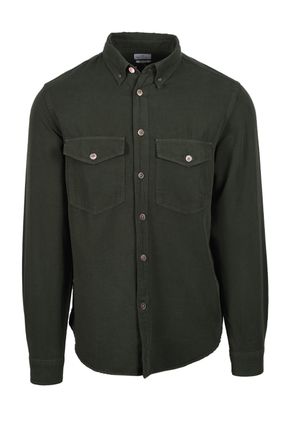 Paul Smith Mens CASUAL FIT SHIRT GREEN Cotton - Size X-Large