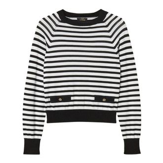 Twinset Round-neck Knitwear, female, Multicolor, Size: L Striped Crew-neck Knit