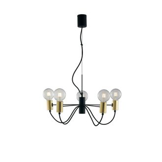 Netlighting Axon 5 Arm Ceiling Pendant Black Gold E27