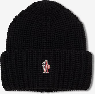 Moncler Strickm&uuml;tze mit eingesticktem Logo
