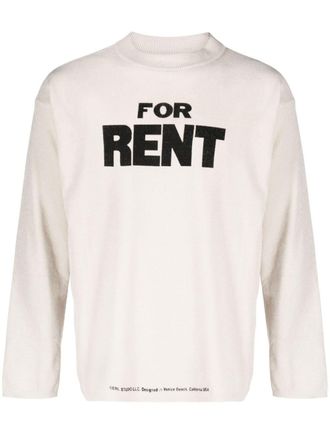 ERL For Rent printed jumper - men - Polyester - M - Neutrals