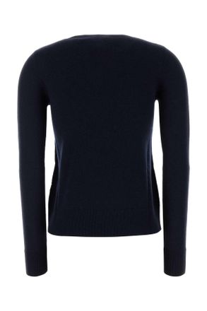 Max Mara Womens Midnight Blue Wool Idoneo Sweater Blu Marino Exterior: Maglieria