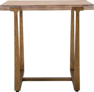 Mauro Ferretti Mesa De Comedor Mauro Ferretti 80x80 Cm Marr&oacute;n Mdf Metal