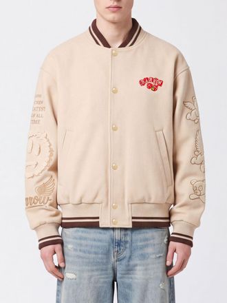 Barrow Bomber Jacket in Polyester with Contrasting Logo and Striped Collar